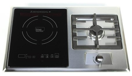 True Induction TI-1+1B Gas Burner And Induction Cooktop